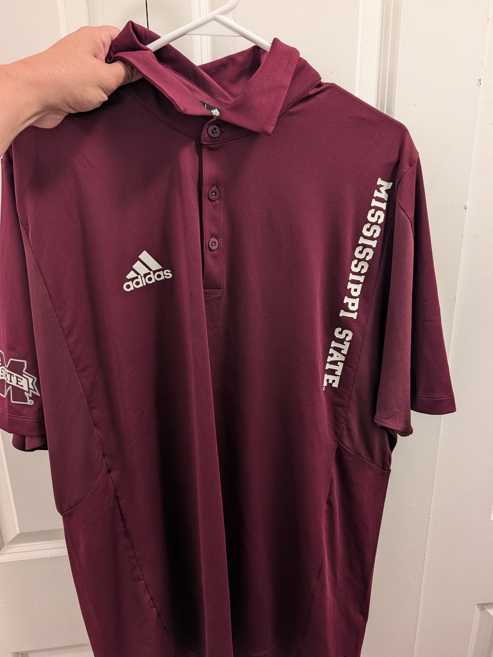 adidas Maroon Mississippi State Performance Polo